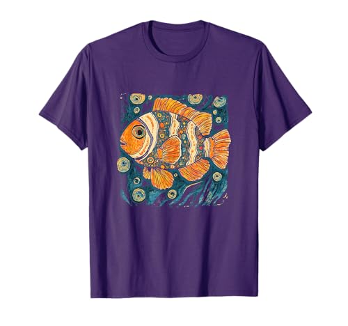 Artistic Clownfish Design for Ocean and Nature Enthusiasts T-Shirt