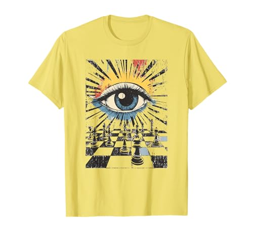 Surreal Chessboard Eye Artwork Design for Creative Thinkers T-Shirt