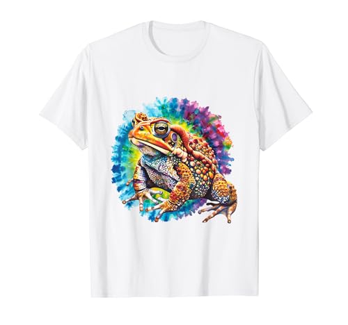 Toad Rainbow Tie Dye Spiral Reptile Animal Lovers Pet Owners T-Shirt