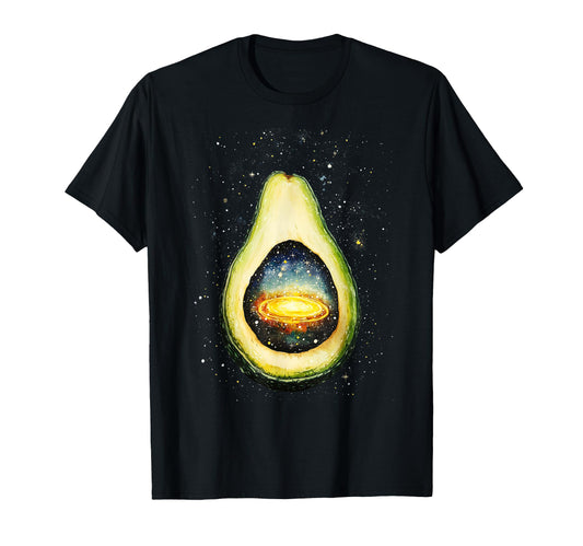 Cosmic Avocado Universe Design for Food and Space Enthusiast T-Shirt