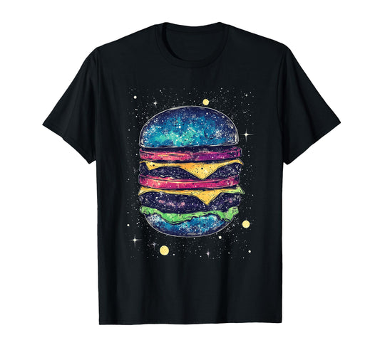 Galaxy Burger Art Design for Space and Food Lovers T-Shirt